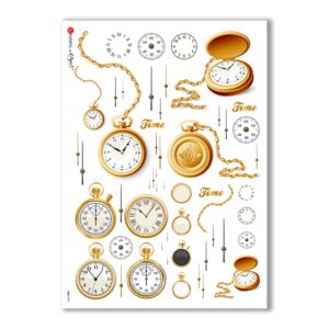 TIME-0002. Watches Rice paper  for the decoupage.