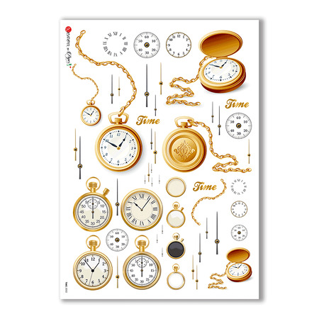 TIME-0002. Watches Rice paper  for the decoupage.