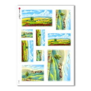VIEWS-0023. Landscape Rice paper  for the decoupage.