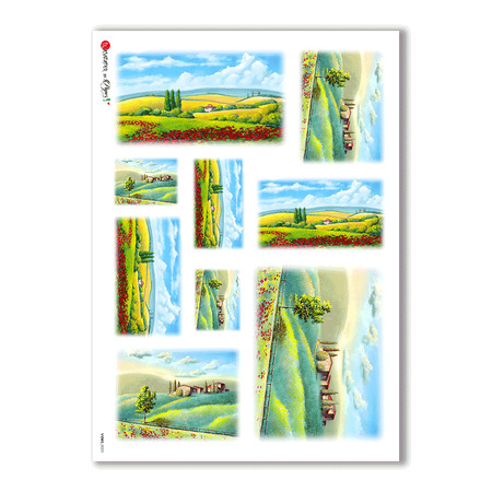 VIEWS-0023. Landscape Rice paper for the decoupage.