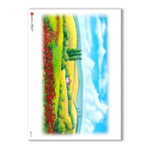VIEWS-0032. Landscape Rice paper  for the decoupage.