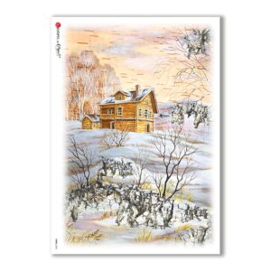 VIEWS-0052. Landscape Rice paper for the decoupage.