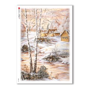 VIEWS-0054. Landscape Rice paper for the decoupage.