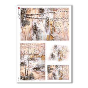 VIEWS-0055. Landscape Rice paper for the decoupage.