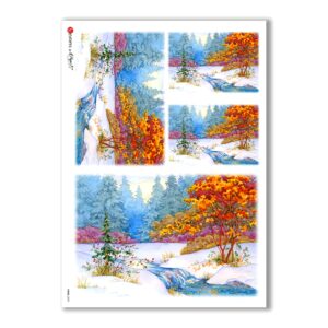 VIEWS-0059. Landscape Rice paper for the decoupage.