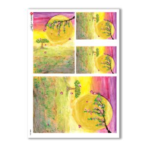 VIEWS-0063. Landscape Rice paper for the decoupage.