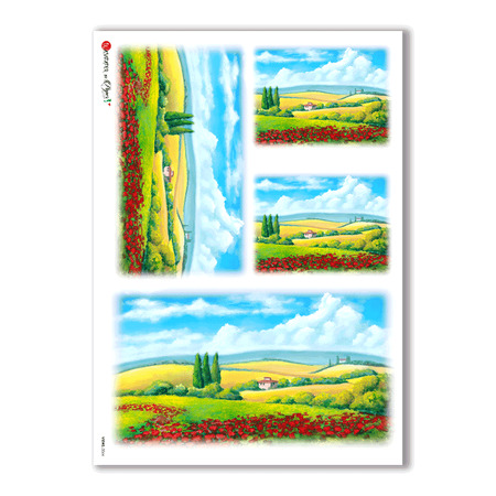 VIEWS-0064. Landscape Rice paper  for the decoupage.