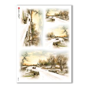VIEWS-0066. Landscape Rice paper for the decoupage.