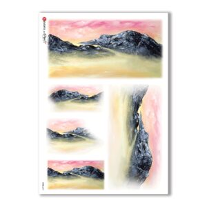 VIEWS-0071. Landscape Rice paper for the decoupage.