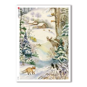 VIEWS-0074. Landscape Rice paper for the decoupage.