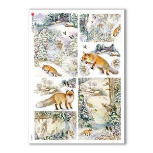 VIEWS-0076. Landscape Rice paper for the decoupage.