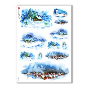 VIEWS-0077. Landscape Rice paper for the decoupage.