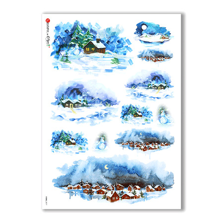VIEWS-0077. Landscape Rice paper  for the decoupage.