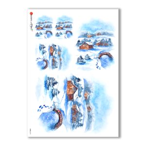 VIEWS-0078. Landscape Rice paper for the decoupage.