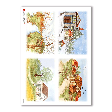 VIEWS-0085. Landscape Rice paper  for the decoupage.