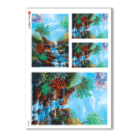 VIEWS-0089. Landscape Rice paper  for the decoupage.