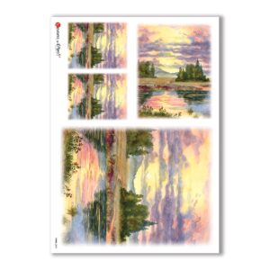 VIEWS-0093. Landscape Rice paper for the decoupage.