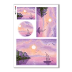 VIEWS-0097. Landscape Rice paper  for the decoupage.