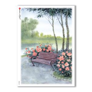 VIEWS-0098. Landscape Rice paper  for the decoupage.