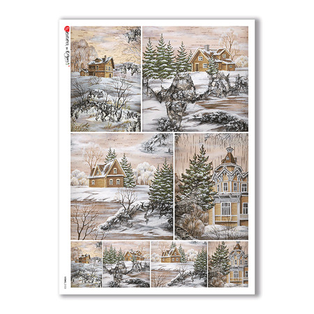 VIEWS-0103. Landscape Rice paper  for the decoupage.