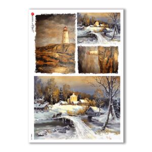 VIEWS-0105. Landscape Rice paper  for the decoupage.