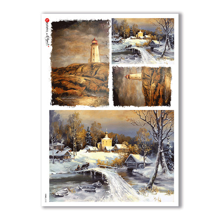 VIEWS-0105. Landscape Rice paper  for the decoupage.