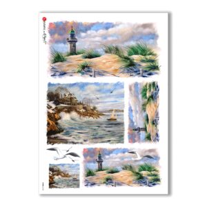 VIEWS-0108. Landscape Rice paper  for the decoupage.