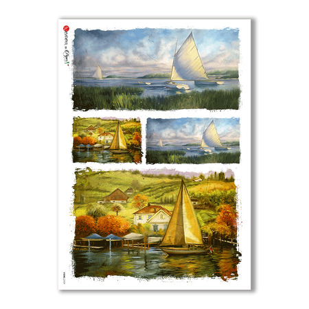 VIEWS-0109. Landscape Rice paper  for the decoupage.