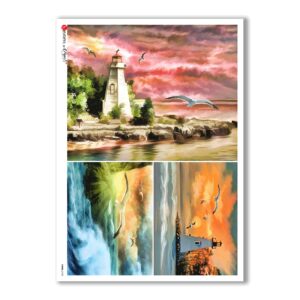 VIEWS-0133. Landscape Rice paper for the decoupage.