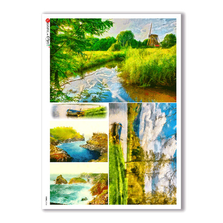 VIEWS-0134. Landscape Rice paper  for the decoupage.