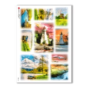 VIEWS-0135. Landscape Rice paper for the decoupage.