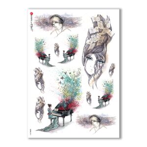 SCENE-0015. Pictorial Rice Paper for decoupage.