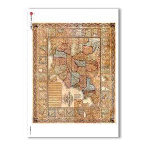 OLD-MAPS-0035. Old maps Rice Paper for decoupage.