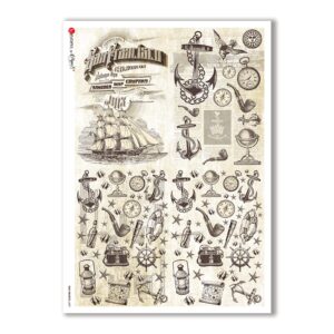 OLD OBJECTS-0009. Old objects Rice Paper for decoupage.
