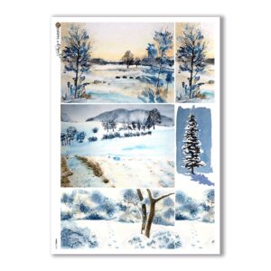 VIEWS-0141. Landscape Rice paper for the decoupage.