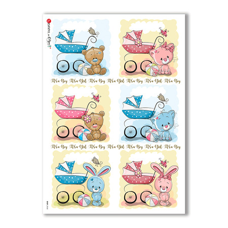 BABY-0068. Rice paper baby for decoupage.
