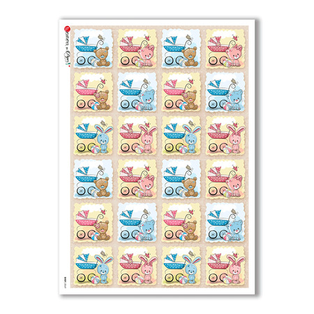 BABY-0069. Rice paper baby for decoupage.