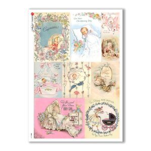 BABY-0071. Rice paper baby for decoupage.