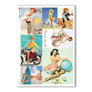 PINUP-0023. Pin-Up Rice Paper for decoupage.