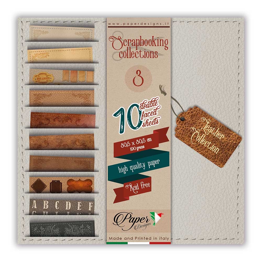 LEATHER COLLECTION. Scrapbooking collection