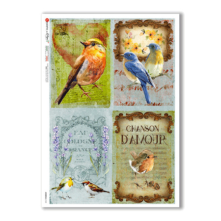 ANIMALS-0138. Animals Rice Paper for decoupage.
