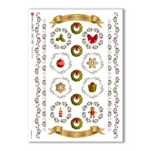 CHRISTMAS-0300. Christmas Rice Paper victorian for decoupage.
