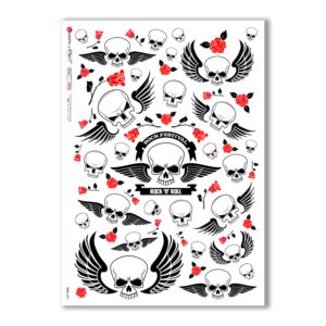 SKULL-0009. Skull Rice Paper for decoupage.