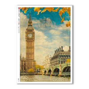 VIEWS-0154. Landscape Rice paper for the decoupage.