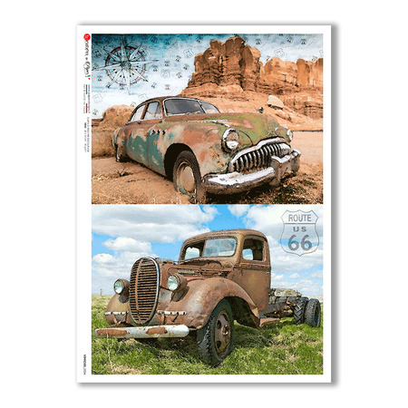 VEHICLES-0034. Vehicles Rice Paper for decoupage.