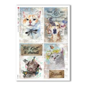 ANIMALS-0159. Animals Rice Paper for decoupage.