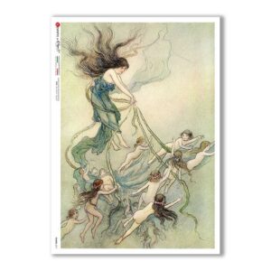 FAIRIES-0071. Rice Paper for decoupage fairies.