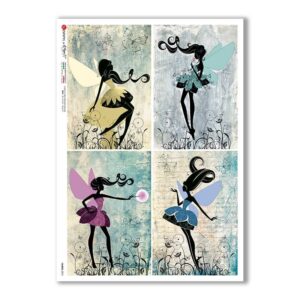 FAIRIES-0075. Rice Paper for decoupage fairies.