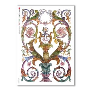GROTTESCHE-0007. Rice Paper grotesque for decoupage.
