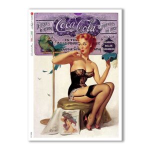 PINUP-0028. Pin-Up Rice Paper for decoupage.
